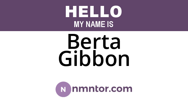 Berta Gibbon