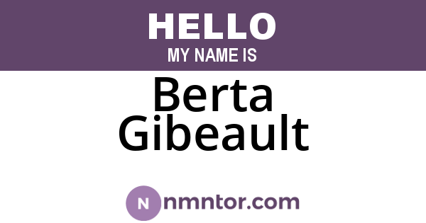 Berta Gibeault
