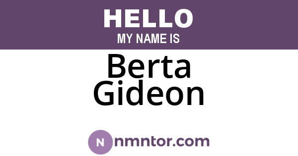 Berta Gideon