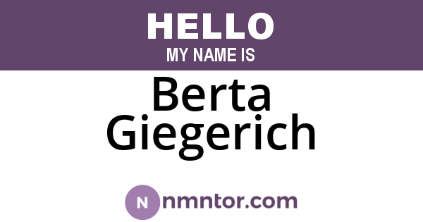 Berta Giegerich
