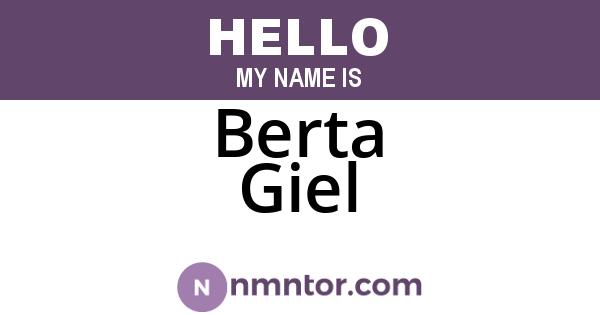 Berta Giel