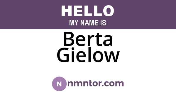 Berta Gielow