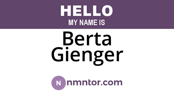 Berta Gienger