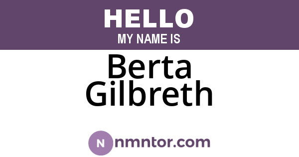 Berta Gilbreth