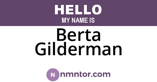 Berta Gilderman