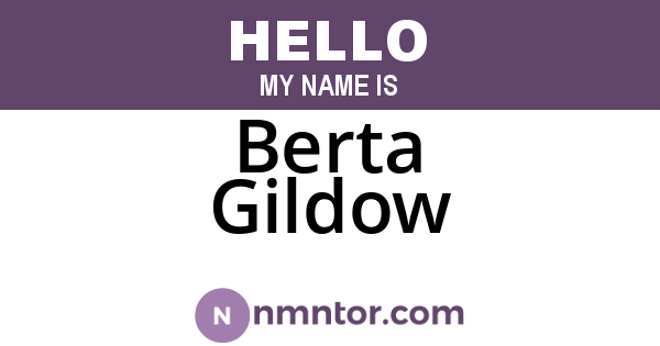 Berta Gildow
