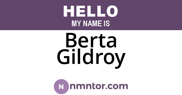 Berta Gildroy