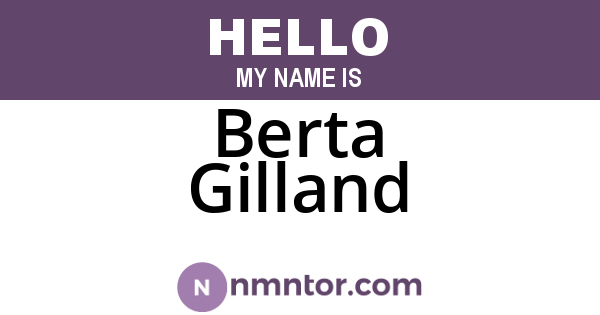 Berta Gilland