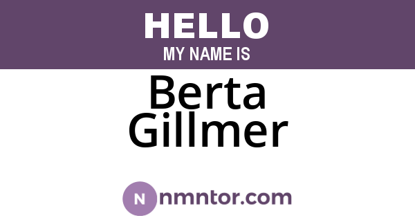 Berta Gillmer