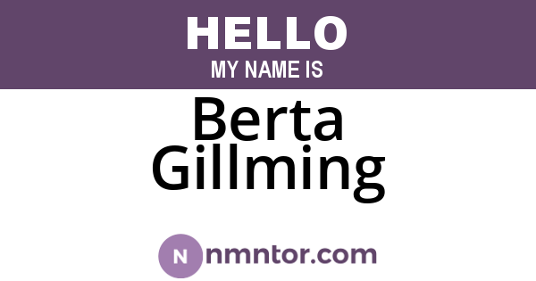 Berta Gillming