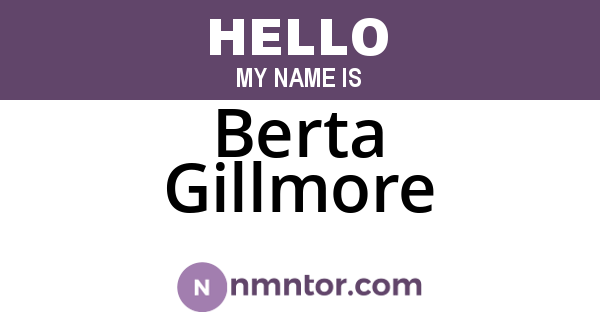 Berta Gillmore
