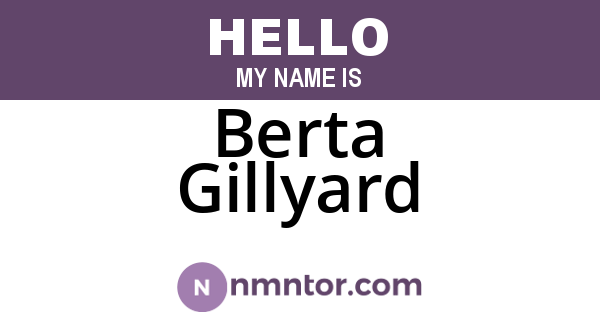 Berta Gillyard