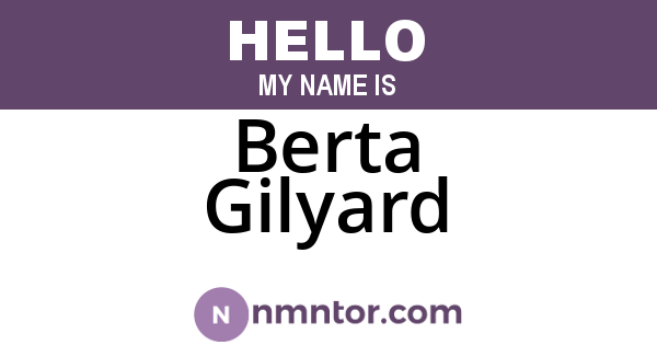 Berta Gilyard