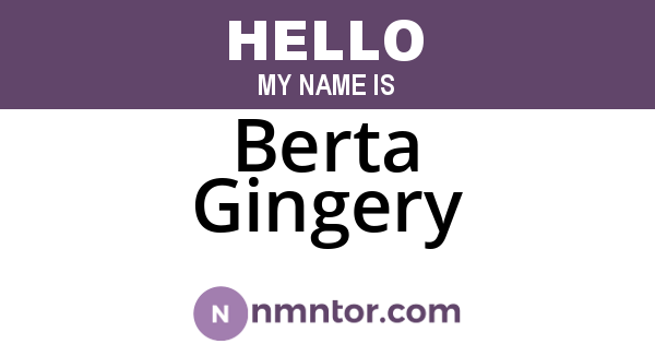 Berta Gingery