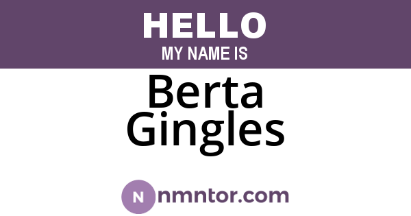 Berta Gingles