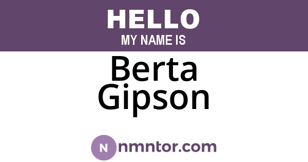 Berta Gipson