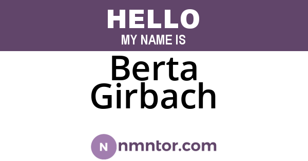 Berta Girbach