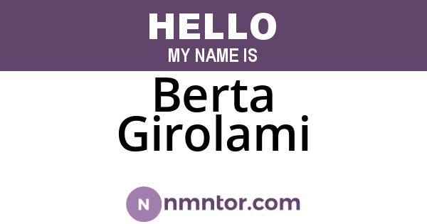 Berta Girolami