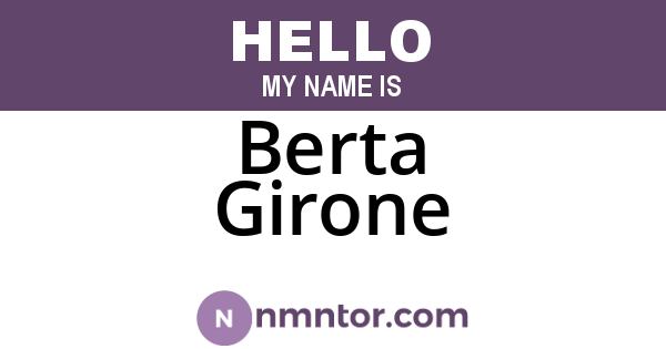 Berta Girone