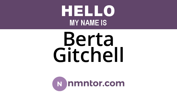 Berta Gitchell