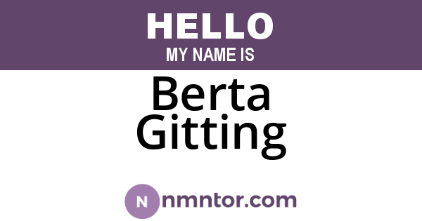 Berta Gitting
