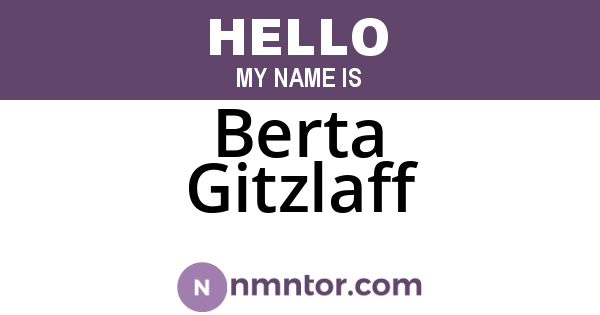 Berta Gitzlaff