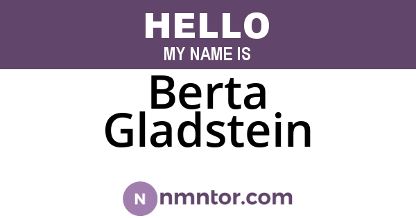 Berta Gladstein