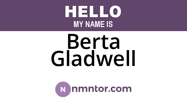 Berta Gladwell
