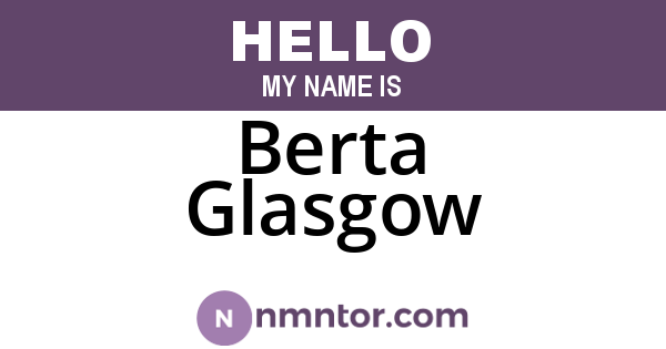 Berta Glasgow