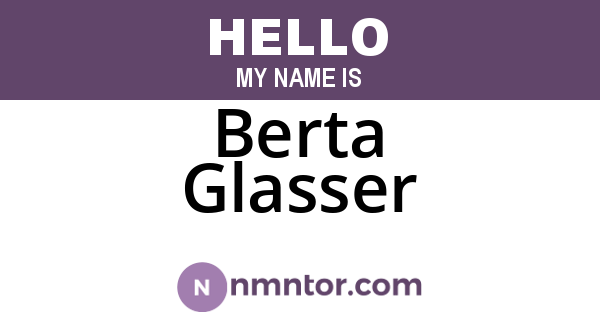 Berta Glasser