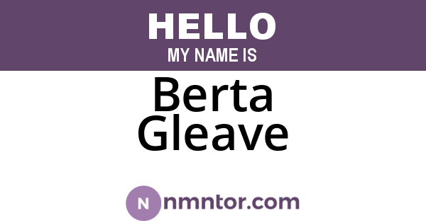 Berta Gleave