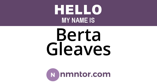 Berta Gleaves