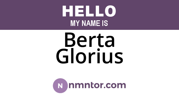 Berta Glorius