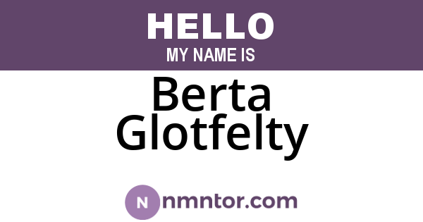 Berta Glotfelty