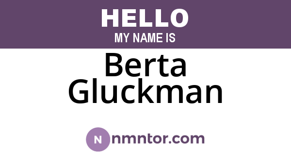 Berta Gluckman