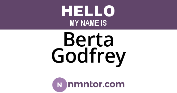 Berta Godfrey