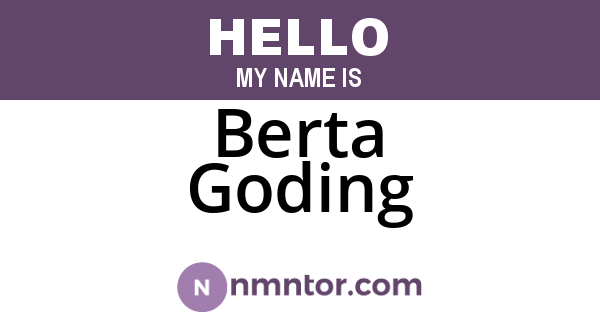 Berta Goding