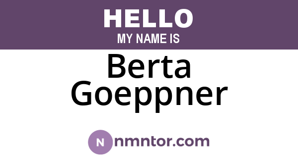 Berta Goeppner