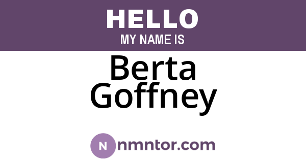 Berta Goffney