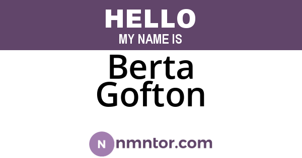 Berta Gofton