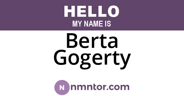 Berta Gogerty