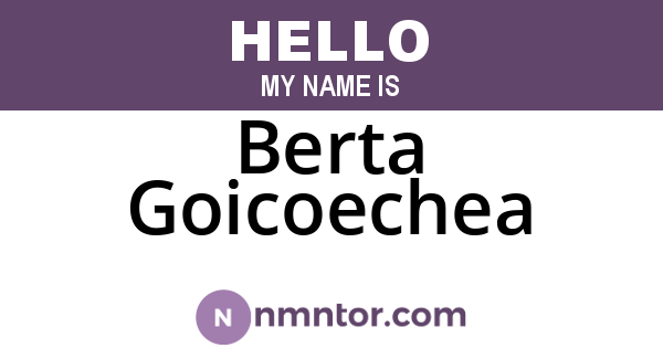 Berta Goicoechea