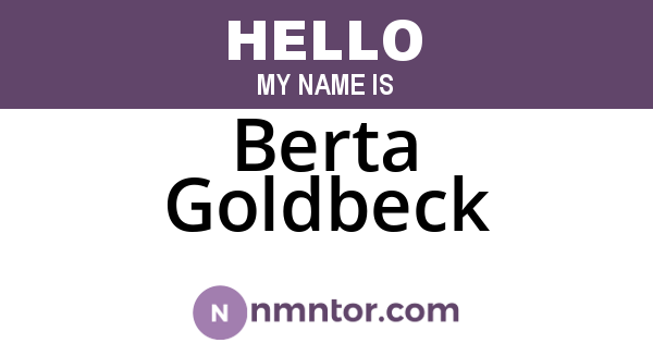 Berta Goldbeck