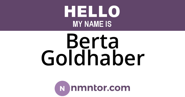 Berta Goldhaber