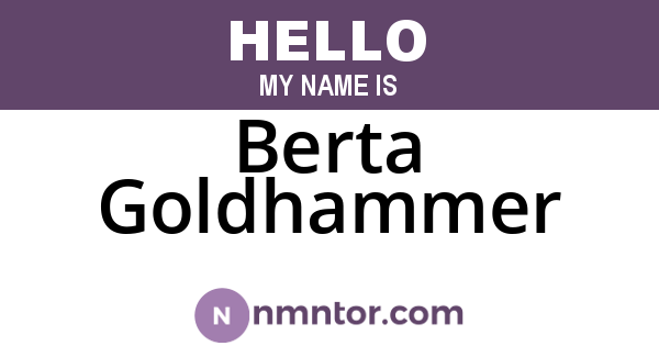 Berta Goldhammer