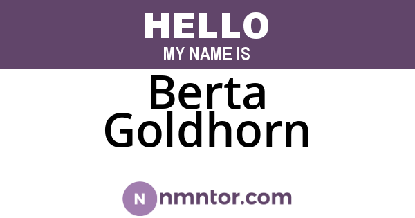 Berta Goldhorn