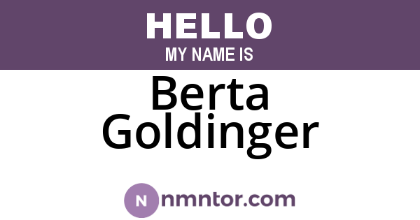 Berta Goldinger