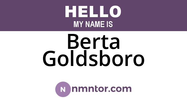 Berta Goldsboro
