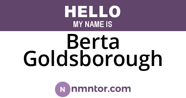 Berta Goldsborough