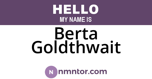 Berta Goldthwait
